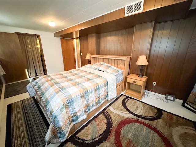 1908 Summit Ave, Worthington, MN 56187 - carpeted bedroom with wood walls