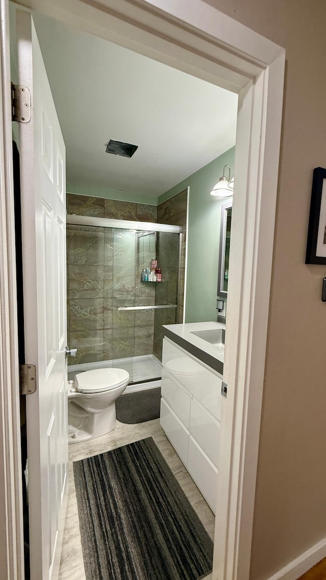 306 4th St, La Crescent, MN 55947 - bathroom with vanity and a shower stall