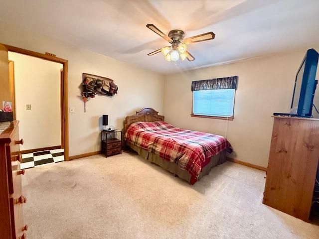 819 Washington St E, Caledonia, MN 55921 - bedroom with carpet flooring and ceiling fan