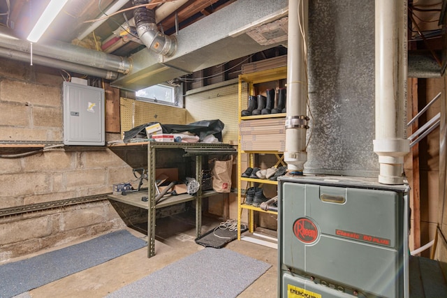6916 Russell Ave S, Richfield, MN 55423 - unfinished below grade area featuring electric panel and heating unit