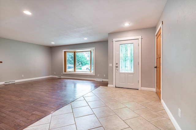 1430 Hoot Lake Dr, Fergus Falls, MN 56537 - entryway with recessed lighting and light tile patterned flooring
