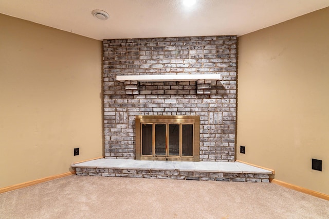 1430 Hoot Lake Dr, Fergus Falls, MN 56537 - detailed view of a brick fireplace and carpet