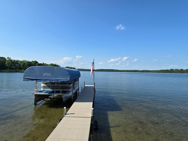 36185 Rose Lake Rd, Hobart Twp, MN 56544 - dock area with a water view and boat lift
