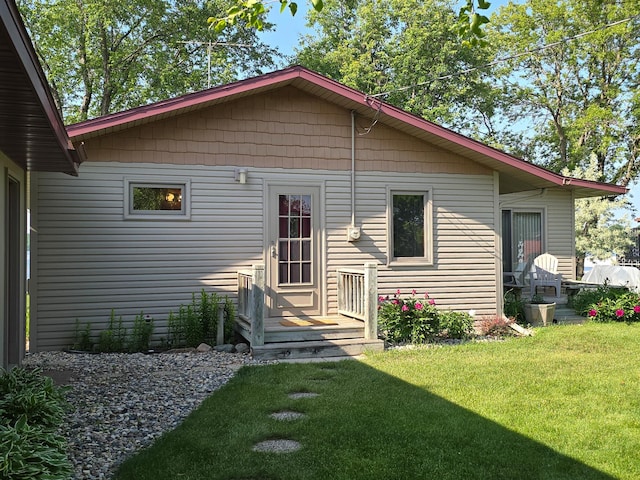 36185 Rose Lake Rd, Hobart Twp, MN 56544 - back of property with a yard