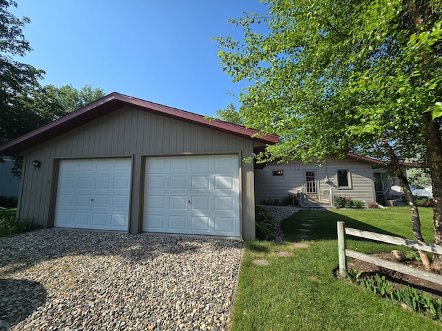 36185 Rose Lake Rd, Hobart Twp, MN 56544 - detached garage with gravel driveway