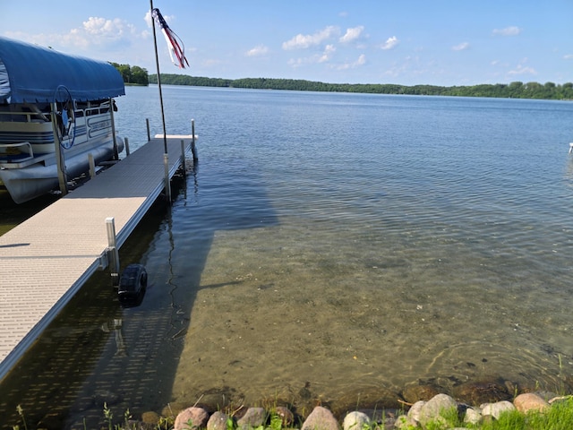 36185 Rose Lake Rd, Hobart Twp, MN 56544 - dock area featuring a water view