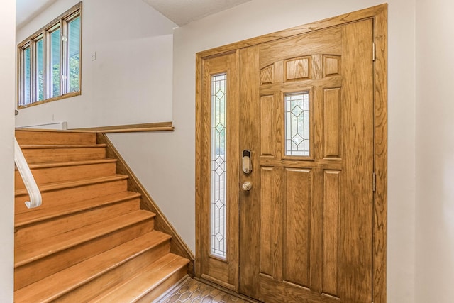 6108 Birchwood Rd, Woodbury, MN 55125 - foyer entrance featuring stairway