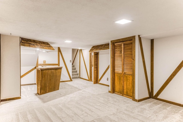 6108 Birchwood Rd, Woodbury, MN 55125 - finished basement with stairway and light colored carpet
