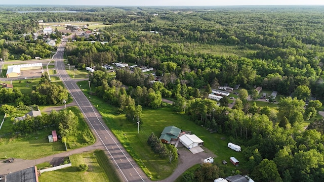 3653 Front St, Barnum, MN 55707 - aerial overview of property's location featuring a heavily wooded area