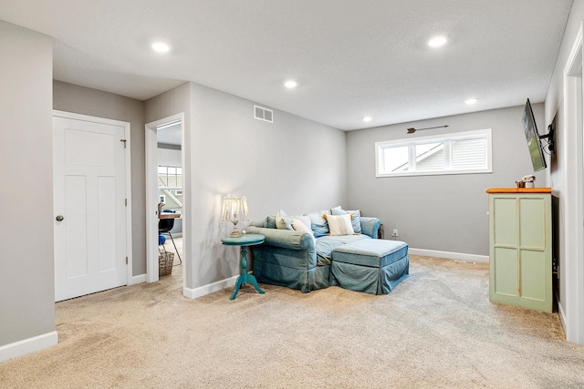 6439 Alvina Ct, Inver Grove Heights, MN 55077 - living area featuring carpet flooring and recessed lighting