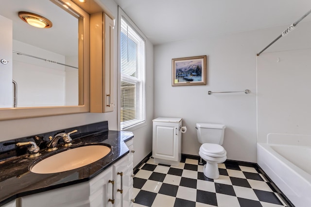 821 5th St, Winona, MN 55987 - bathroom with tile patterned floors, vanity, and shower / tub combination