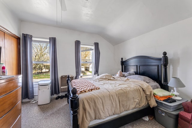 821 5th St, Winona, MN 55987 - bedroom featuring lofted ceiling, carpet, and a ceiling fan