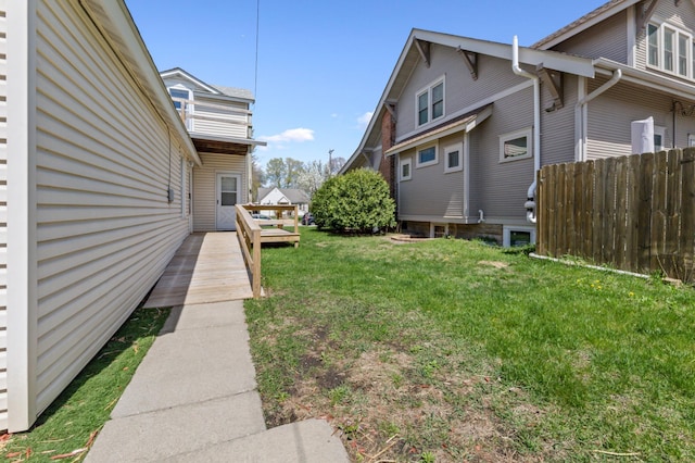 821 5th St, Winona, MN 55987 - view of yard with a wooden deck