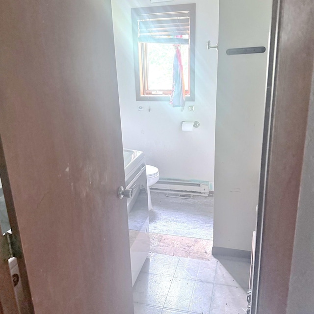36777 280th St SE, Eden Twp, MN 56646 - bathroom with toilet and baseboards