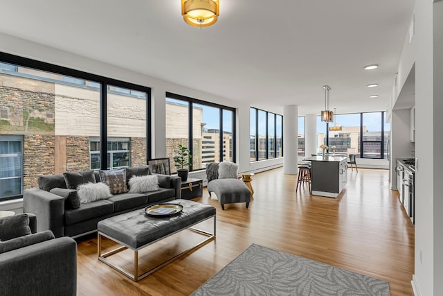 740 Portland Ave Unit 801, Minneapolis, MN 55415 - living room with light wood-type flooring