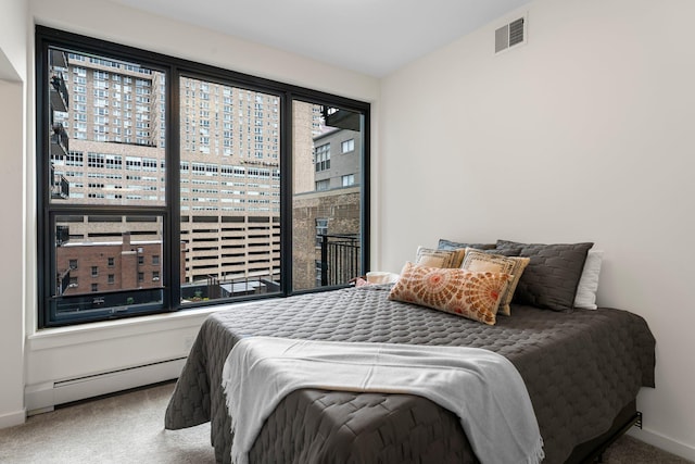 740 Portland Ave Unit 801, Minneapolis, MN 55415 - bedroom featuring carpet and a baseboard radiator
