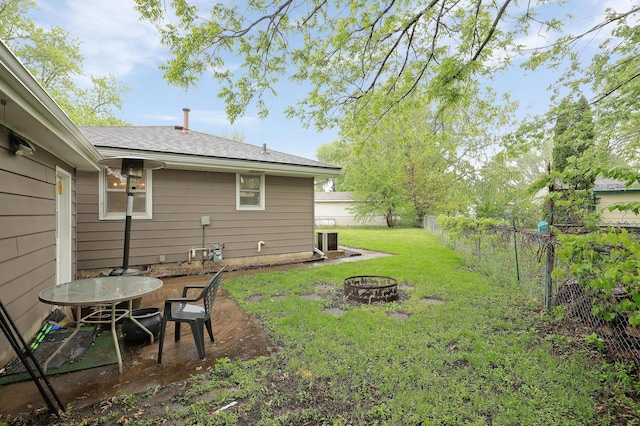 16725 Anna Trl SE, Prior Lake, MN 55372 - fenced backyard with an outdoor fire pit and a patio
