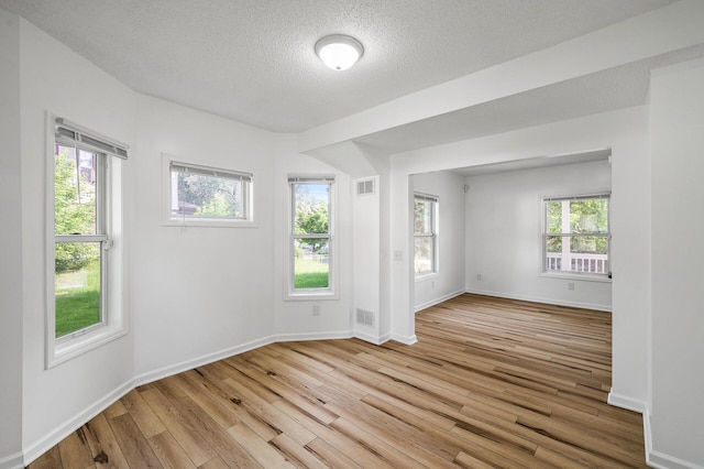 2931 Lyndale Ave N, Minneapolis, MN 55411 - unfurnished room with light wood-style floors and a textured ceiling