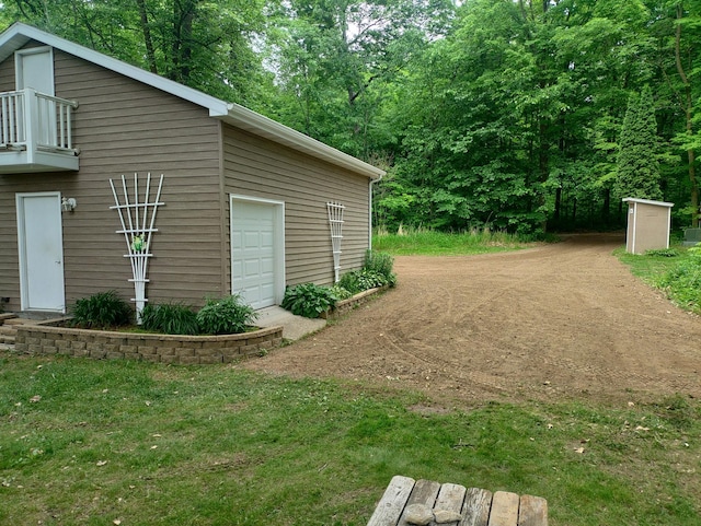 1959 79th St, Georgetown Twp, WI 54853 - view of yard featuring a balcony