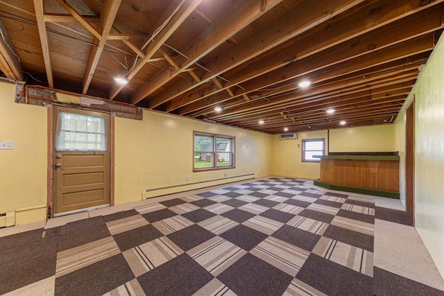 713 Sherman St, North Mankato, MN 56003 - basement with baseboard heating and carpet floors