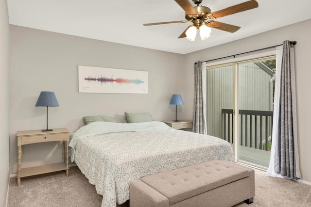 11140 Abbott Ln, Minnetonka, MN 55343 - bedroom featuring carpet, access to outside, and ceiling fan