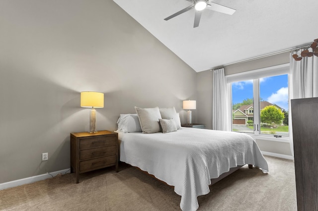 1541 Wexford Ct, Eagan, MN 55122 - bedroom featuring vaulted ceiling, carpet floors, and a ceiling fan