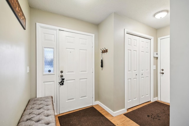 7467 Meadowwood Ct, Brooklyn Park, MN 55444 - foyer entrance featuring light wood-style floors and a textured ceiling