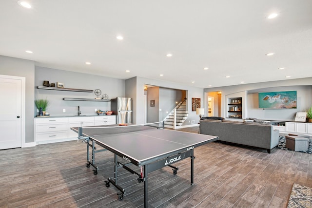 19803 Jersey Ave, Lakeville, MN 55044 - playroom with wood finished floors and recessed lighting