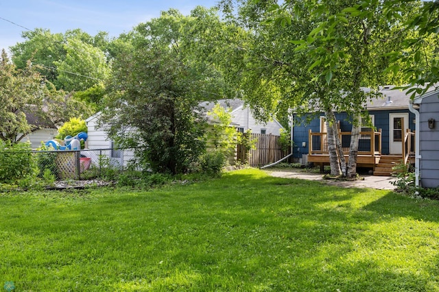 1130 Oak St N, Fargo, ND 58102 - view of yard with a deck