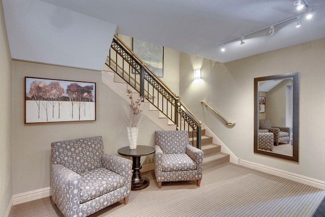 6500 Woodlake Dr Unit 1006, Richfield, MN 55423 - living area with stairs and carpet