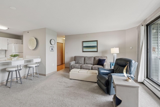6500 Woodlake Dr Unit 1006, Richfield, MN 55423 - living room with light colored carpet and baseboard heating