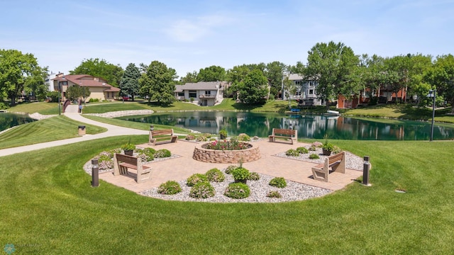 2501 30th Ave S Unit 203, Fargo, ND 58103 - view of property's community with a water view and a yard
