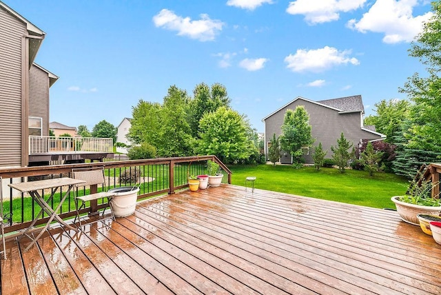 6800 Troy Ln N, Maple Grove, MN 55311 - wooden terrace with a yard