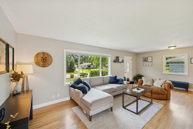 3300 88th St, Bloomington, MN 55431 - living room featuring light wood-style flooring and baseboards