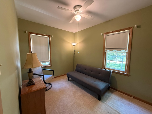 1202 4th St, Montevideo, MN 56265 - sitting room with carpet and ceiling fan