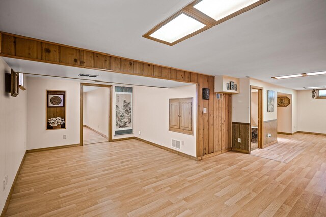 2233 Fremont Ave E, Saint Paul, MN 55119 - spare room with light wood-style floors and wooden walls