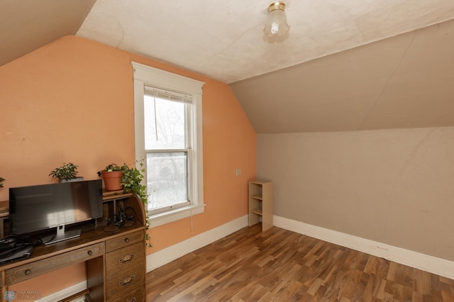 320 Elm St, Crookston, MN 56716 - office featuring vaulted ceiling and wood finished floors