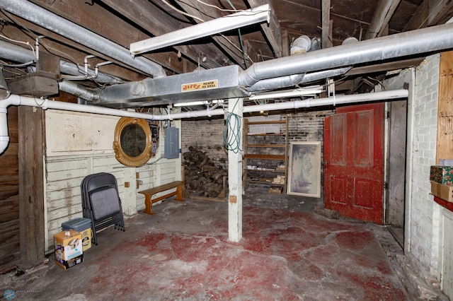 320 Elm St, Crookston, MN 56716 - unfinished below grade area with electric panel