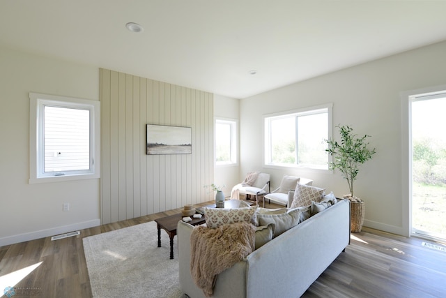 1276 Marlys Dr W, West Fargo, ND 58078 - living room with baseboards and wood finished floors