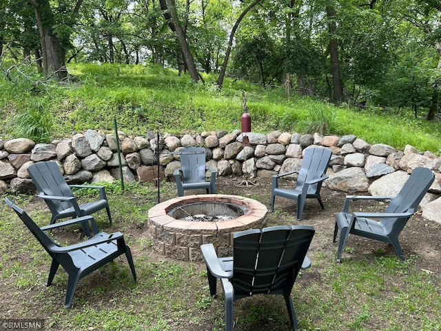 13648 Campfire Cir, South Haven, MN 55382 - view of yard featuring a fire pit