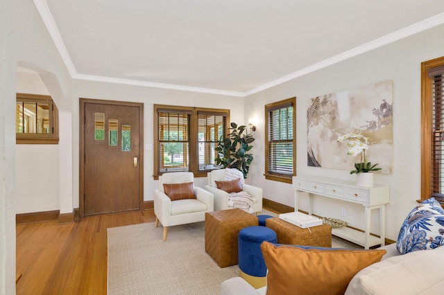 1339 Sargent Ave, Saint Paul, MN 55105 - living area with wood finished floors and crown molding