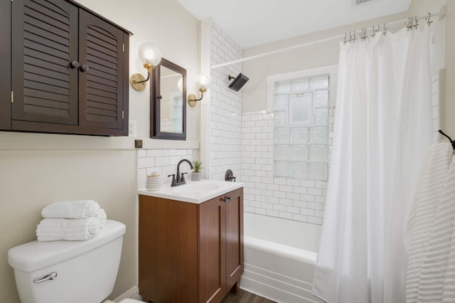 1339 Sargent Ave, Saint Paul, MN 55105 - bathroom featuring tile walls, vanity, and shower / bath combo with shower curtain