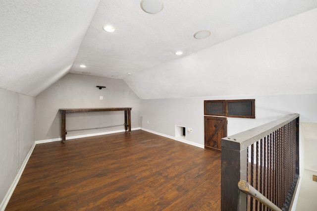 1339 Sargent Ave, Saint Paul, MN 55105 - bonus room with lofted ceiling, wood finished floors, recessed lighting, and a textured ceiling