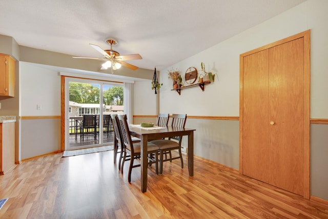 124 Willow Dr SW, Saint Michael, MN 55376 - dining space with light wood-type flooring and a ceiling fan