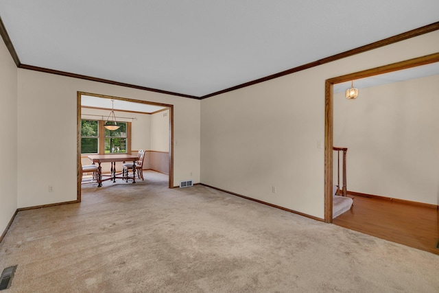1044 Borgert Ave, Saint Cloud, MN 56303 - unfurnished room featuring carpet flooring and crown molding