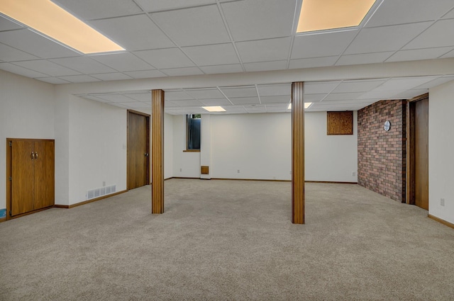 1044 Borgert Ave, Saint Cloud, MN 56303 - finished below grade area featuring carpet flooring and a drop ceiling