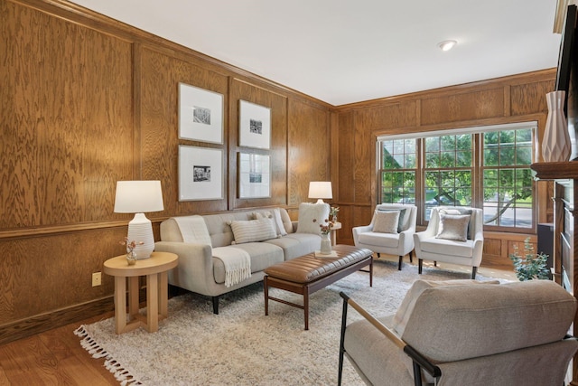 10636 Purdey Rd, Eden Prairie, MN 55347 - living area featuring wood finished floors and wooden walls