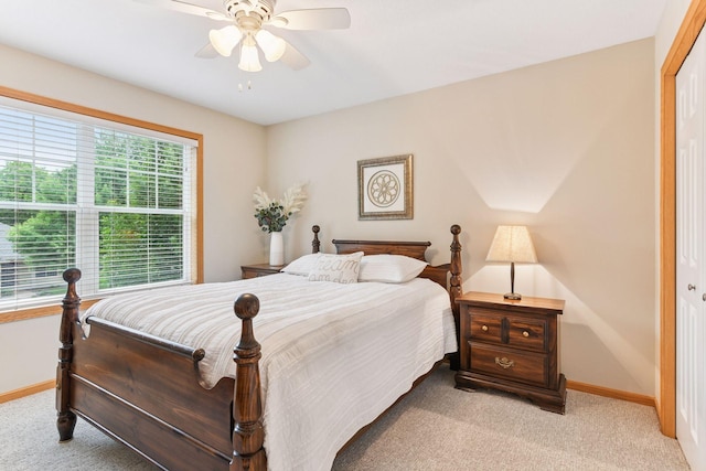 2061 Langston Ln NE, Saint Michael, MN 55376 - bedroom featuring carpet flooring, a closet, and a ceiling fan