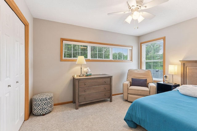 2061 Langston Ln NE, Saint Michael, MN 55376 - bedroom featuring carpet flooring, a ceiling fan, and a closet