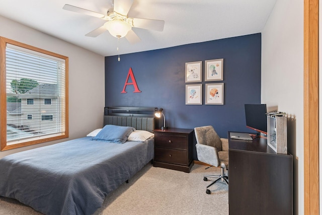 2061 Langston Ln NE, Saint Michael, MN 55376 - bedroom featuring carpet floors, ceiling fan, and an office area